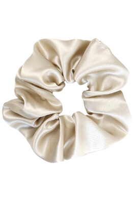 MURU Veľká Hodvábna Scrunchie Gumička - Béžová